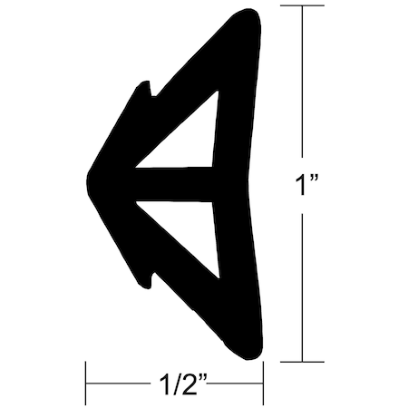 Taco Metals Taco V120338BKA501 Flexible Vinyl Insert, 50' Black V12-0338BKA50-1